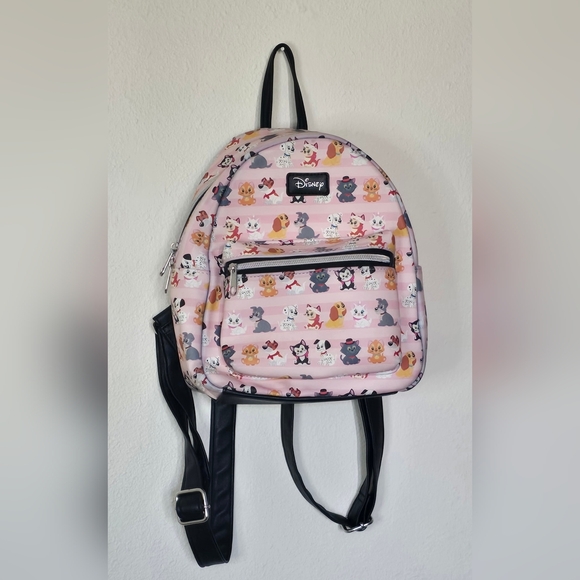 Disney | Bags | Loungefly Disney Dogs Cats Mini Backpack Pink ...